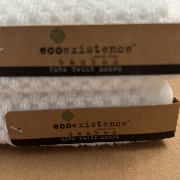 8pc ECOEXISTENCE Bamboo Zero Twist Loops Bath Towel Set - White - Picture 11 of 11